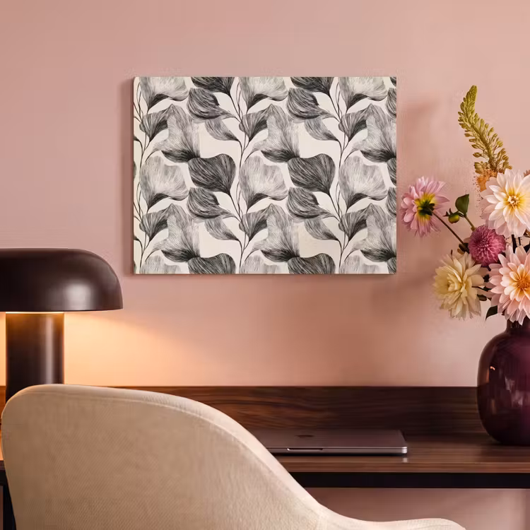 Akoestisch schilderij - Botanisch - Bladeren - Zwart — 4