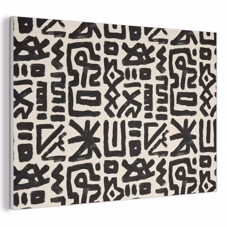 Akoestisch schilderij - Geometrisch - Figuren - Zwart — 1