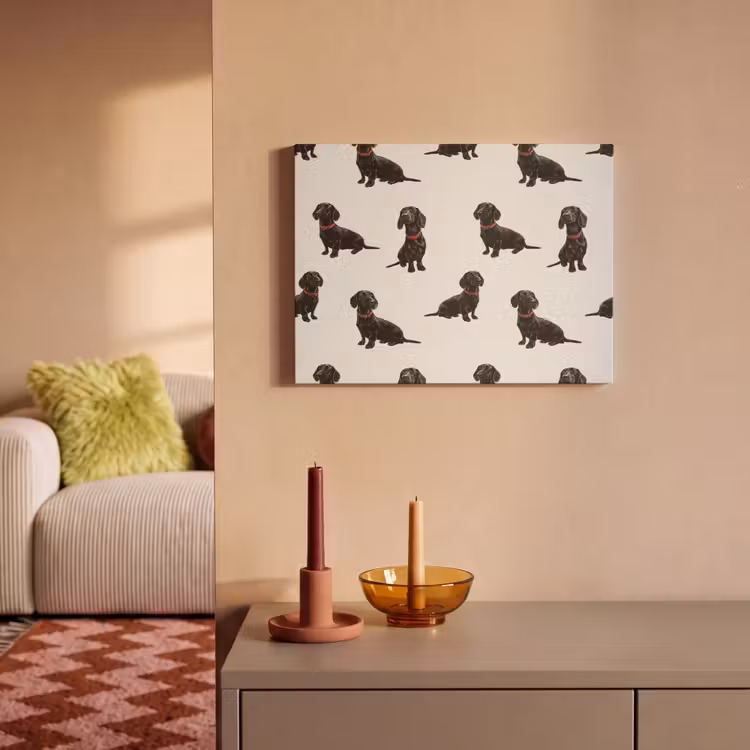 Akoestisch schilderij - Hond - Patroon - Zwart — 2