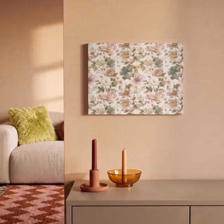 Akoestisch schilderij - Bloemen - Patroon - Pastel — 2