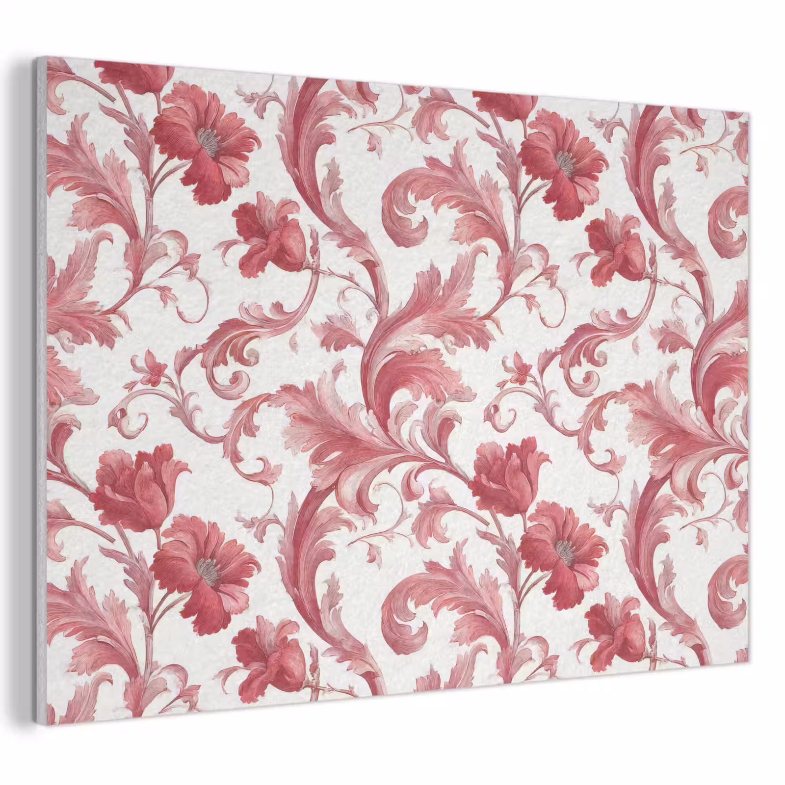 Akoestisch schilderij - Barok - Patroon - Rood — 1