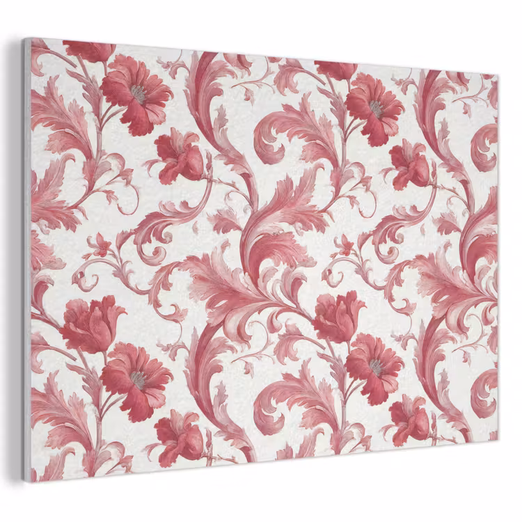 Akoestisch schilderij - Barok - Patroon - Rood — 1