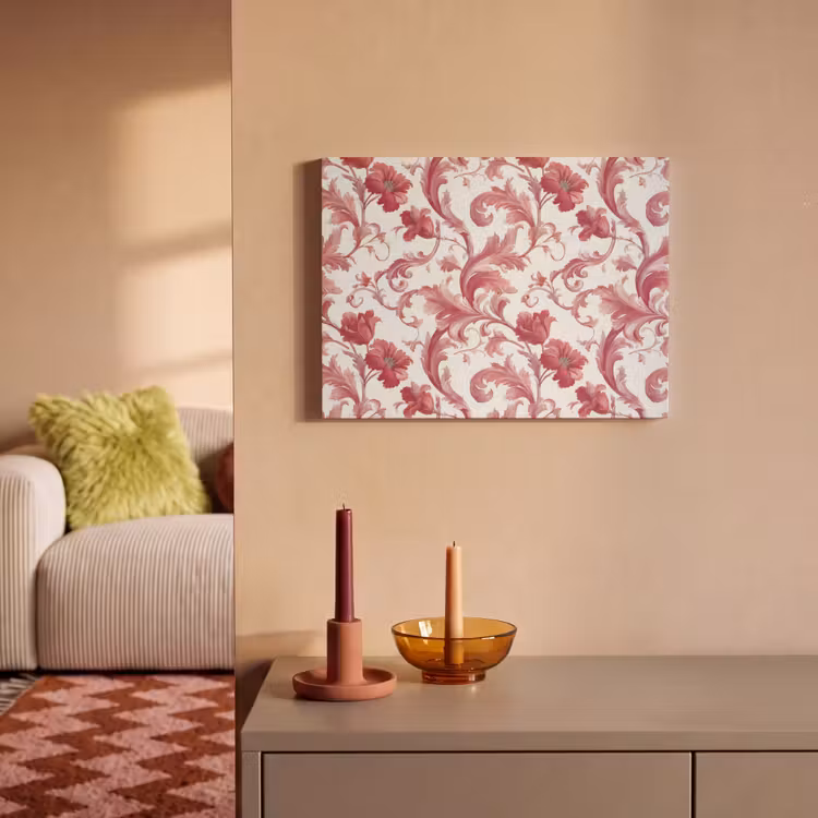Akoestisch schilderij - Barok - Patroon - Rood — 2