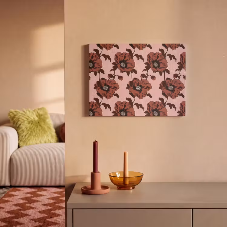 Akoestisch schilderij - Bloemen - Retro - Rood — 2