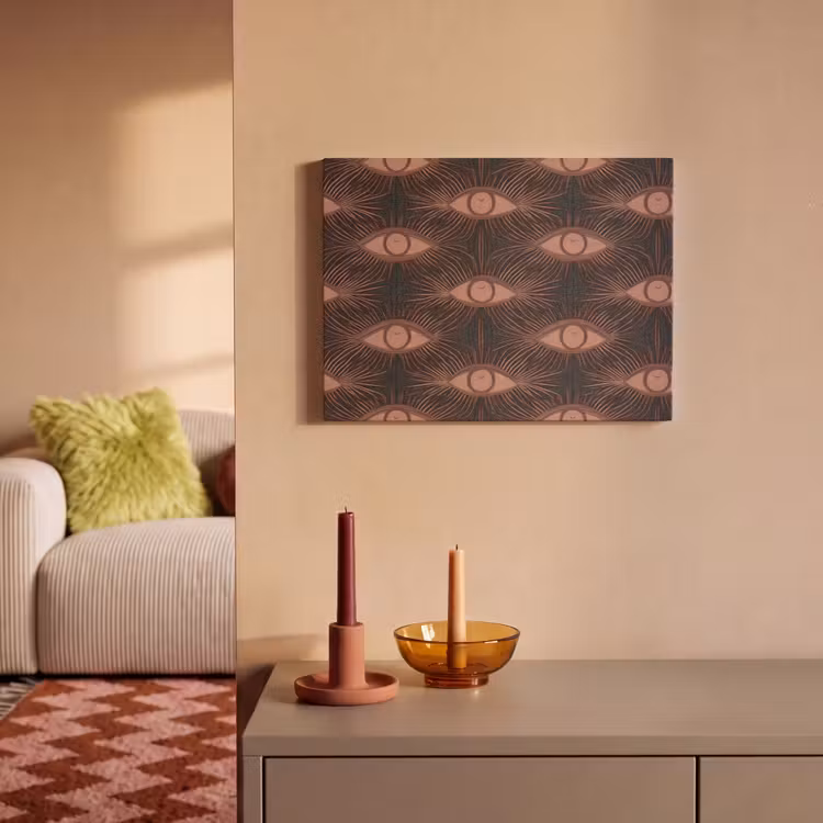 Akoestisch schilderij - Boheems - Oog - Bruin — 2