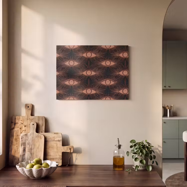 Akoestisch schilderij - Boheems - Oog - Bruin — 3