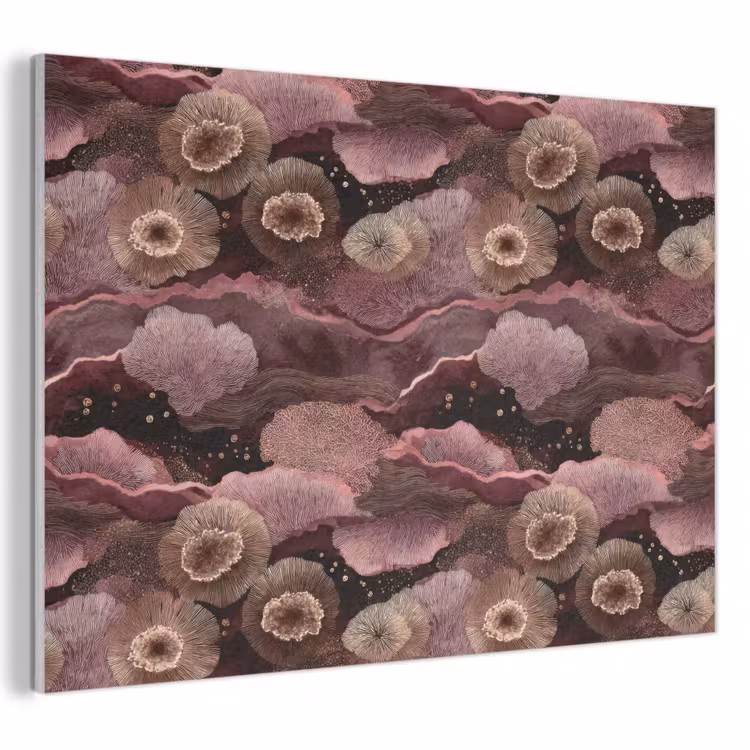 Akoestisch schilderij - Koraal - Organisch - Roze — 1