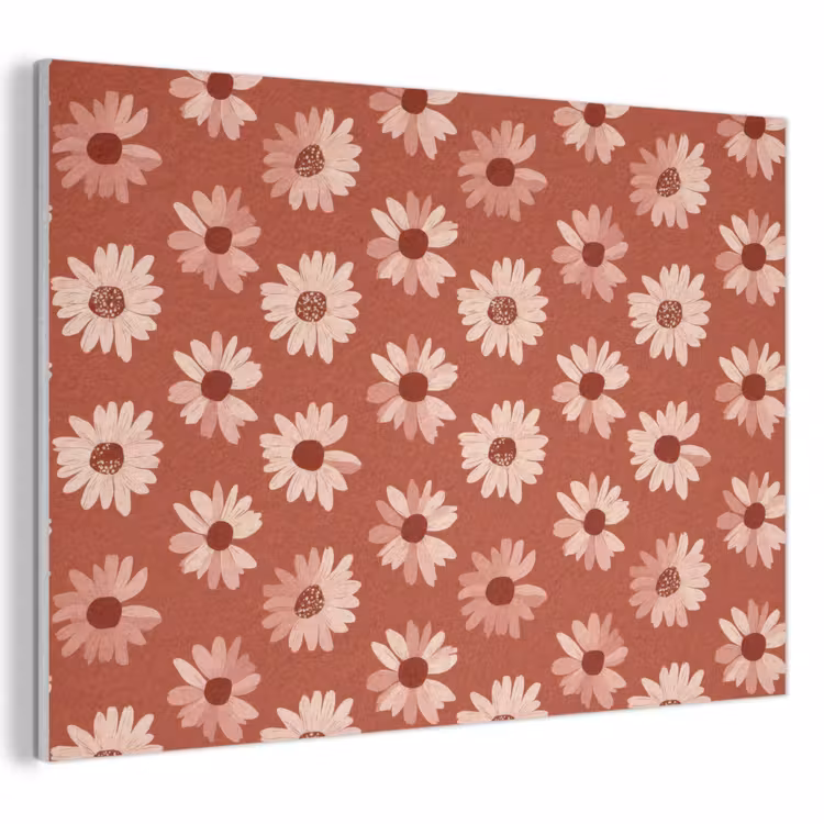 Akoestisch schilderij - Madelief - Retro - Terracotta — 1