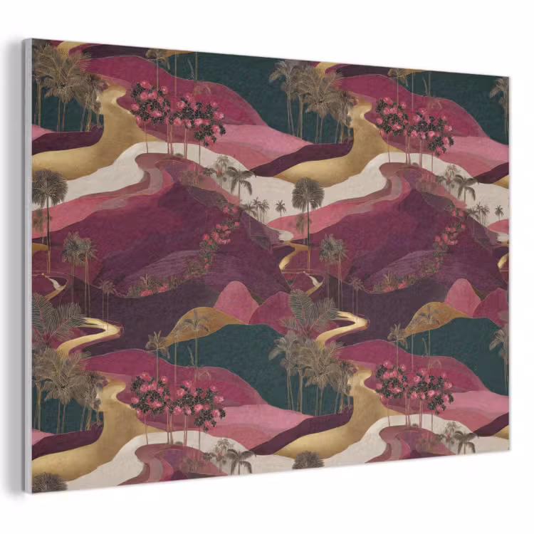 Akoestisch schilderij - Magisch - Palmbomen - Goud — 1