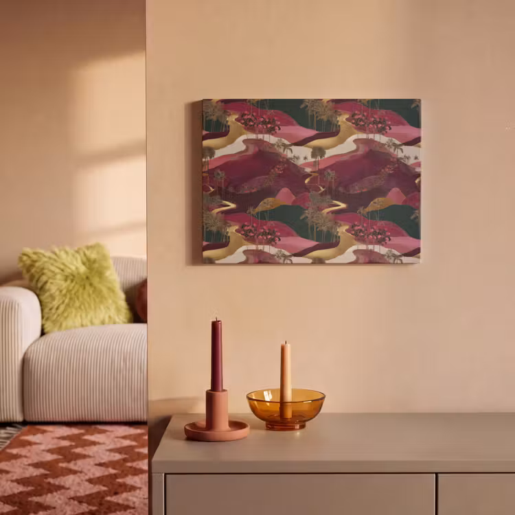 Akoestisch schilderij - Magisch - Palmbomen - Goud — 2