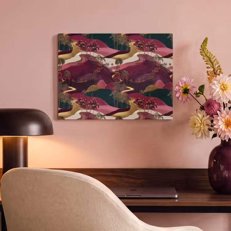 Akoestisch schilderij - Magisch - Palmbomen - Goud — 4