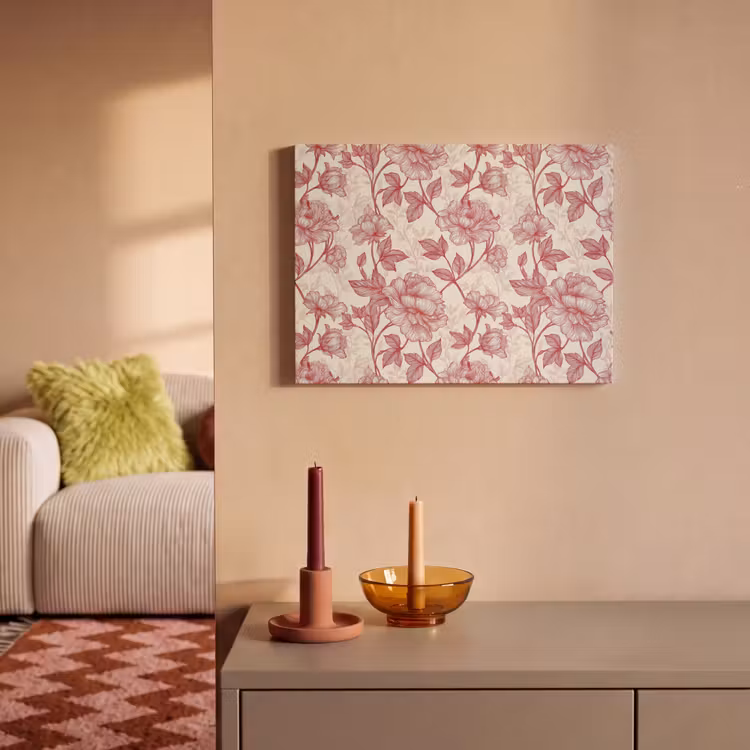 Akoestisch schilderij - Pioenrozen - Modern - Rood — 2