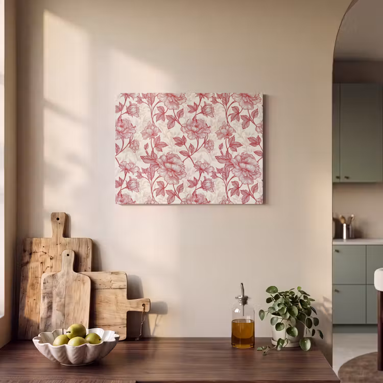 Akoestisch schilderij - Pioenrozen - Modern - Rood — 3