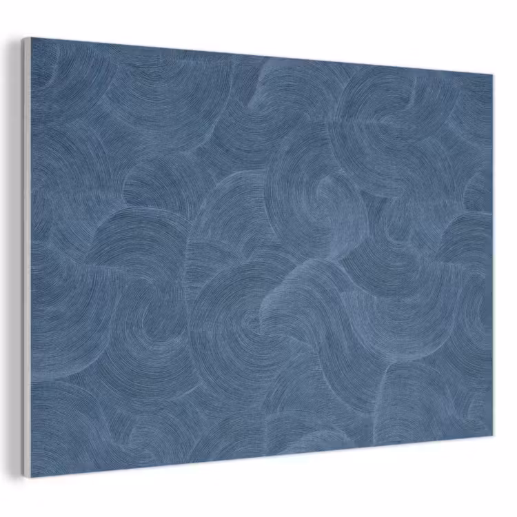 Akoestisch schilderij - Golven - Textuur - Patroon - Blauw — 1