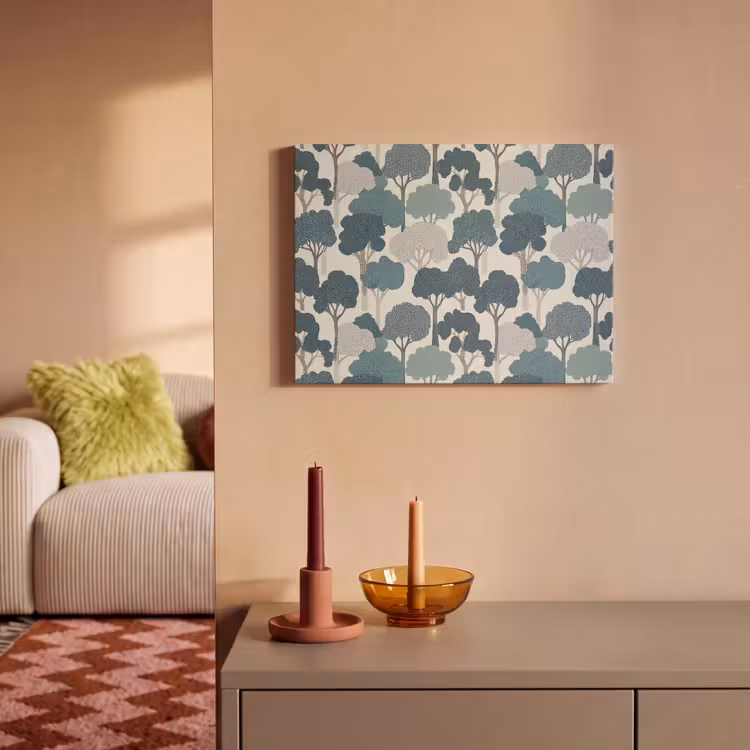Akoestisch schilderij - Modern - Bomen - Bos - Patroon - Blauw — 2