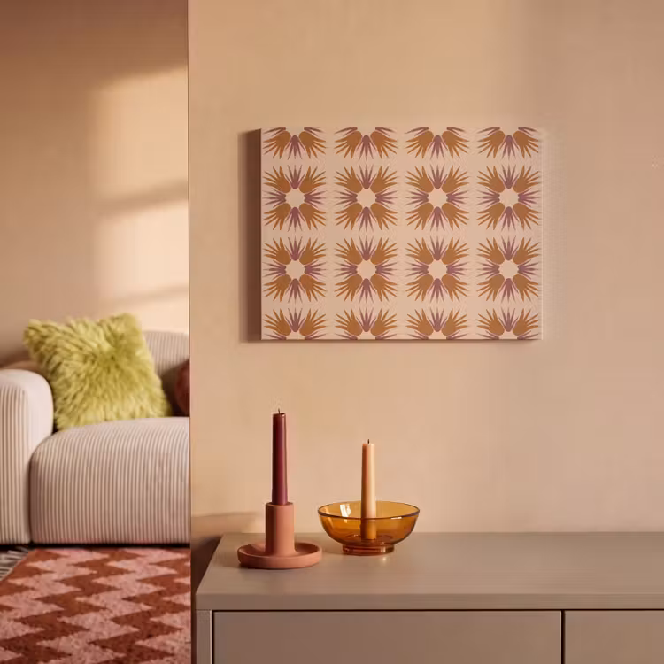 Akoestisch schilderij - Ornament - Patroon - Oker — 2