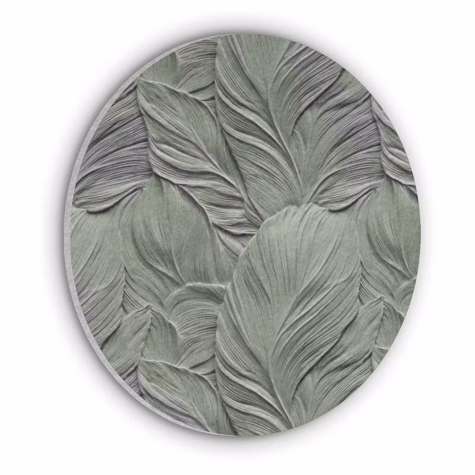 Akoestisch schilderij rond - Bladeren - Textuur - Groen — 1