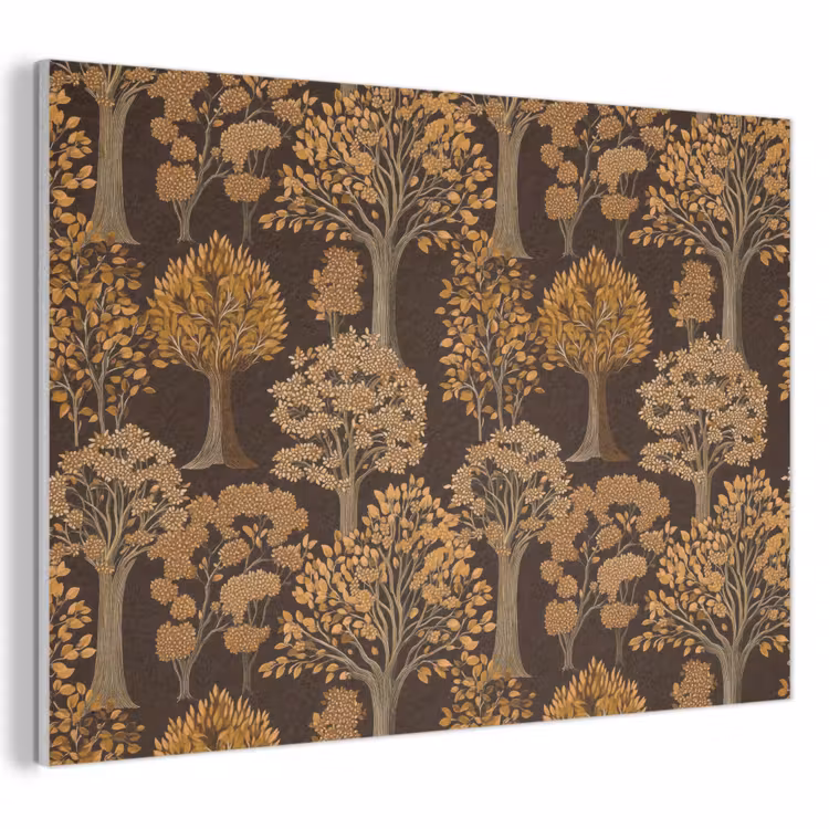 Akoestisch schilderij - Bomen - Patroon - Bruin — 1