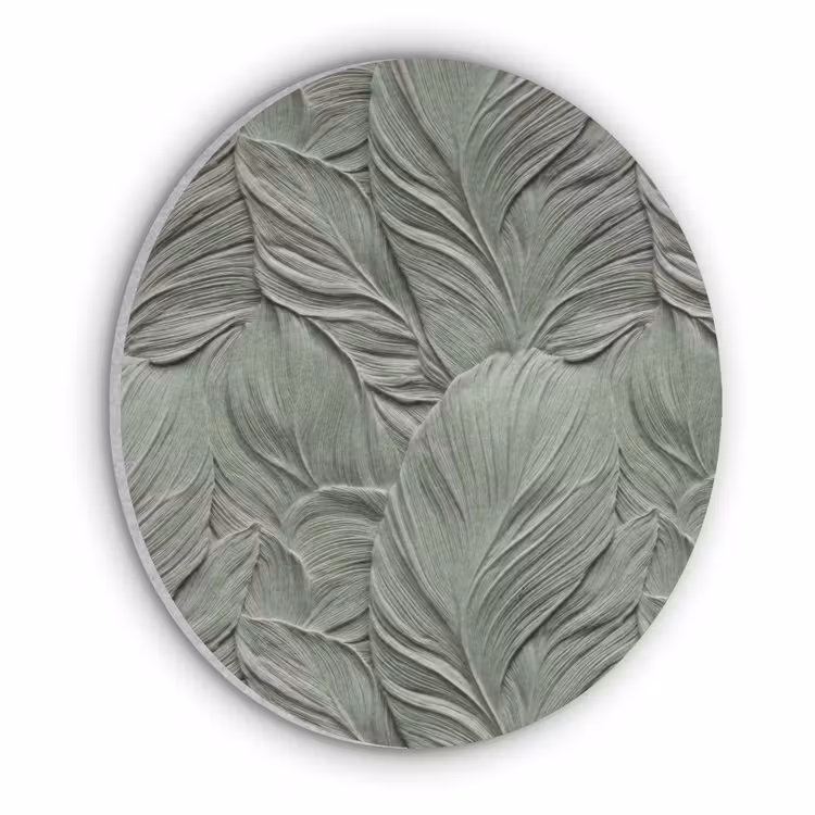 Akoestisch schilderij rond - Bladeren - Textuur - Groen — 1