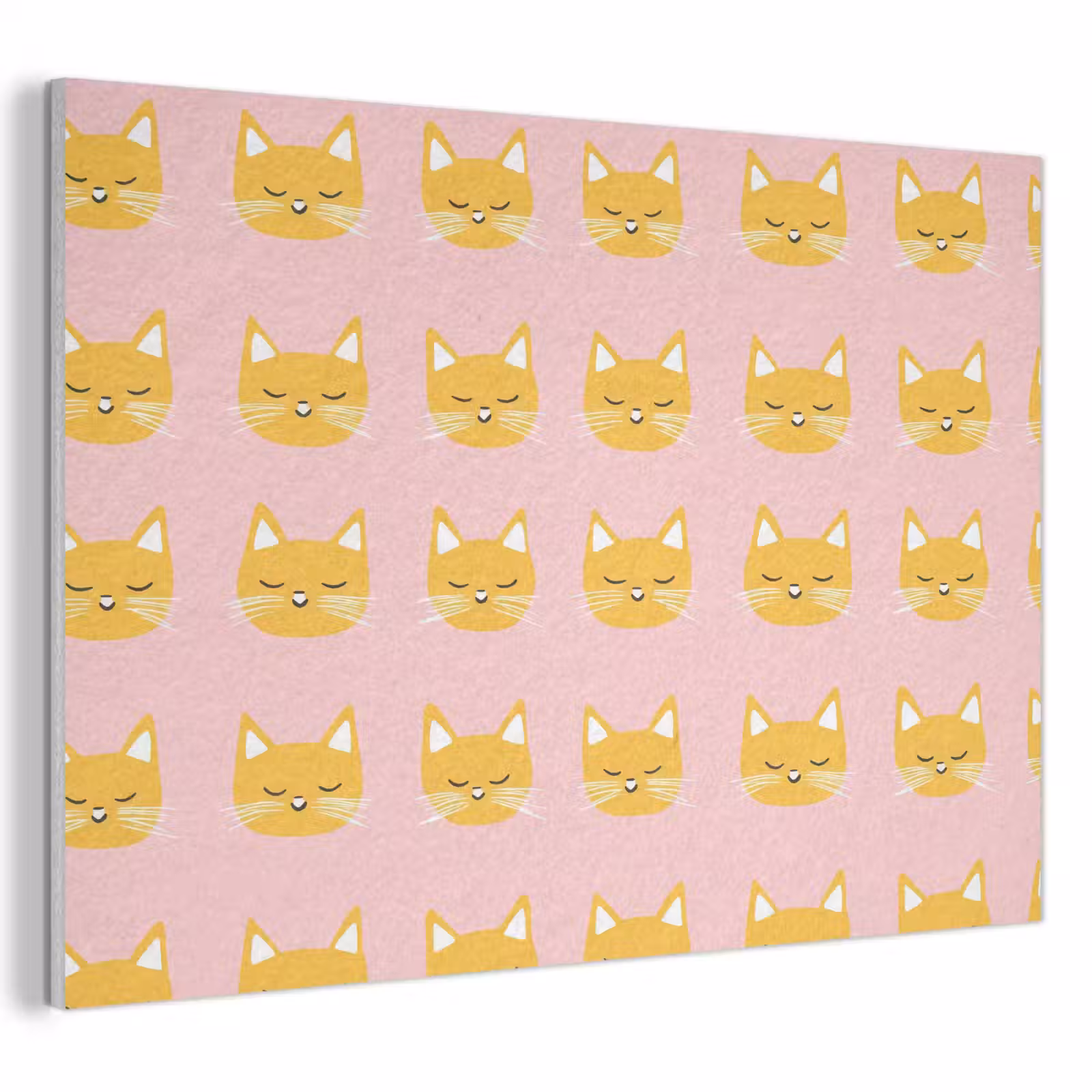 Akoestisch schilderij - Katten - Patroon - Roze — 1