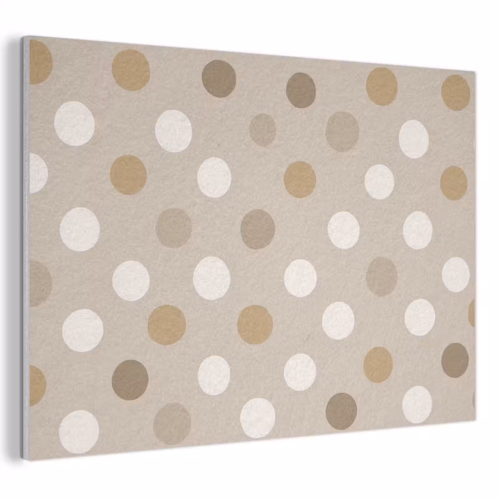 Akoestisch schilderij - Polka - Dots - Beige — 1