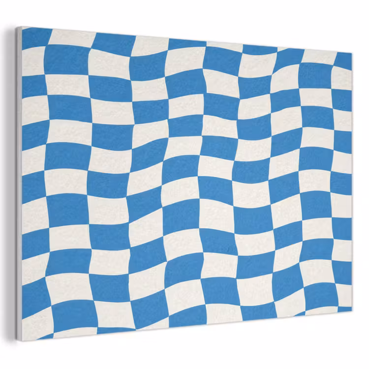 Akoestisch schilderij - Golvend - Patroon - Blauw — 1
