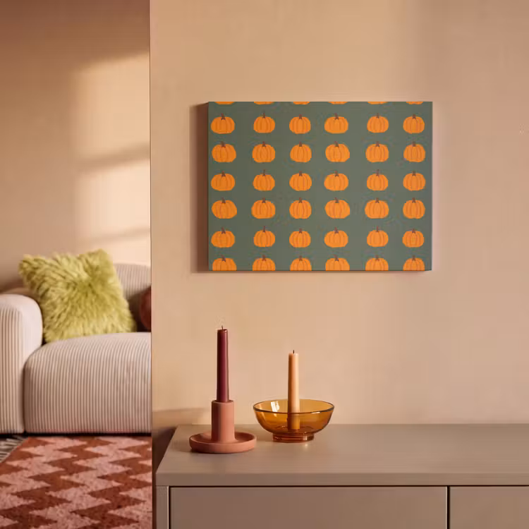 Akoestisch schilderij - Pompoen - Patroon - Oranje — 2