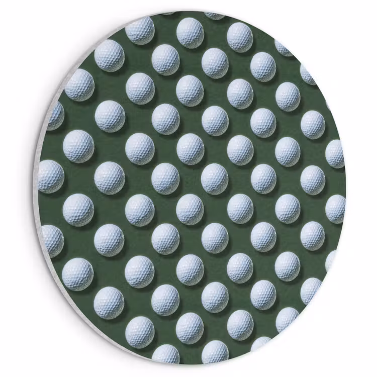 Akoestisch schilderij rond - Ballen - Golf - Groen — 1