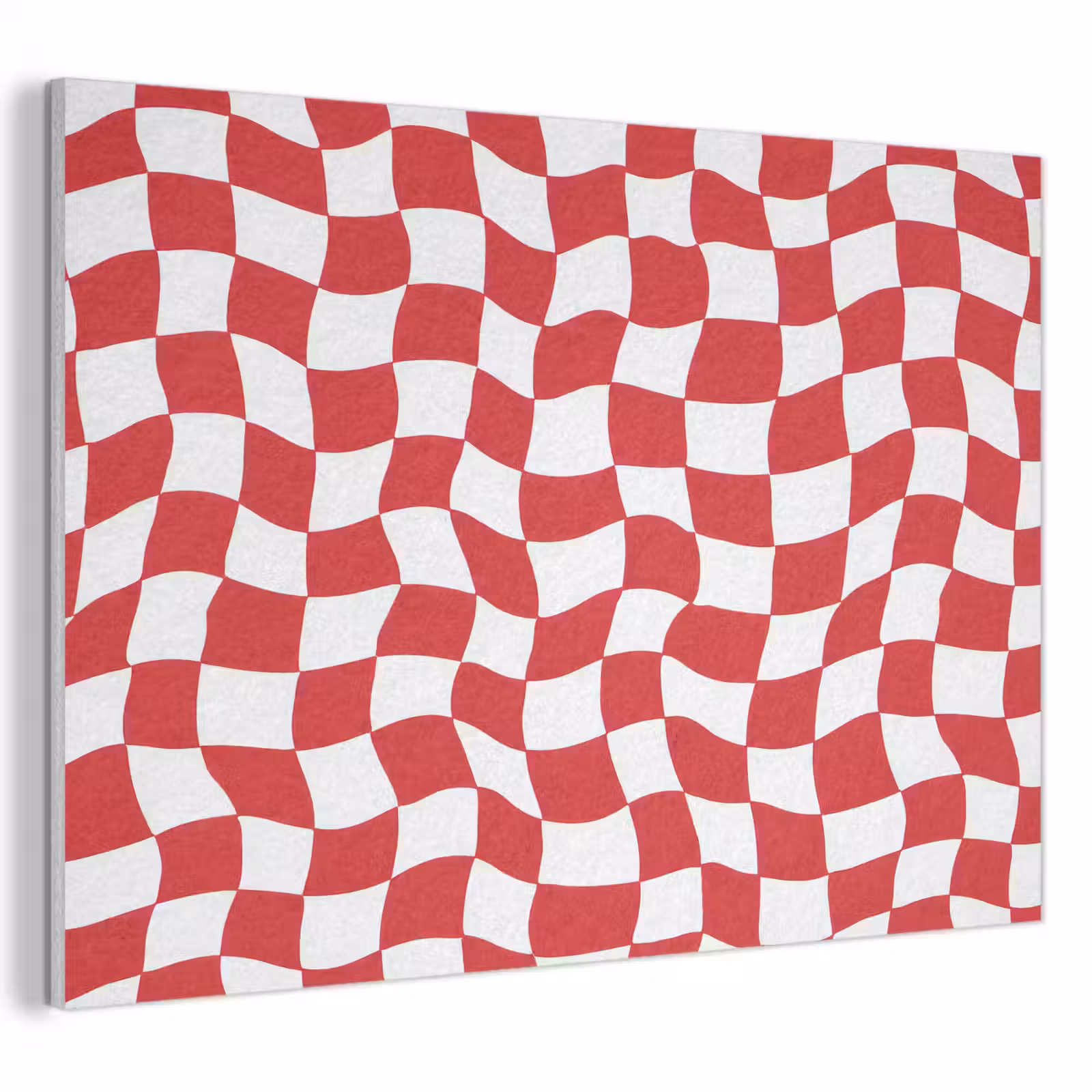 Akoestisch schilderij - Golvend - Patroon - Rood — 1