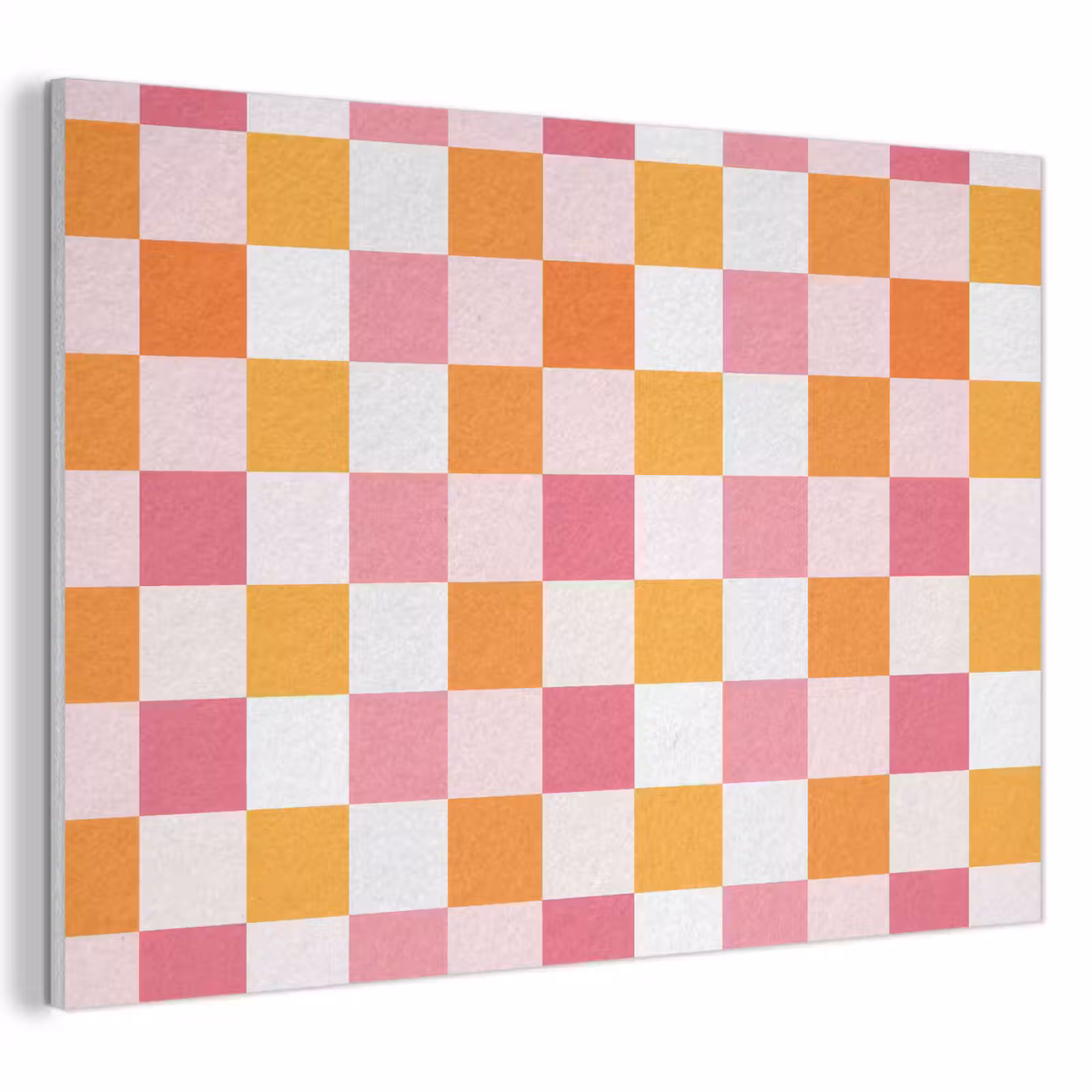 Akoestisch schilderij - Patroon - Vierkant - Roze — 1