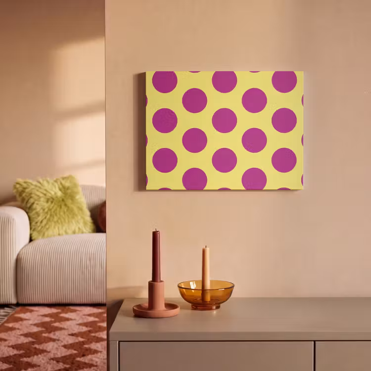 Akoestisch schilderij - Dots - Klassiek - Geel — 2