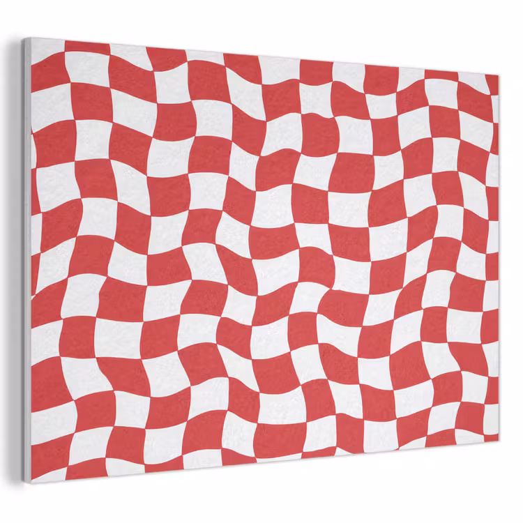 Akoestisch schilderij - Golvend - Patroon - Rood — 1