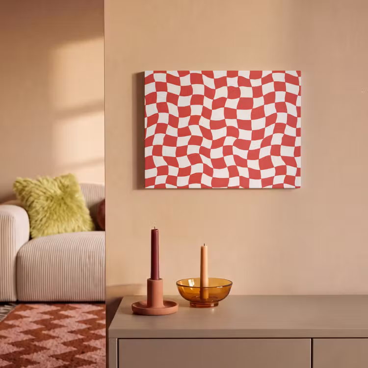 Akoestisch schilderij - Golvend - Patroon - Rood — 2