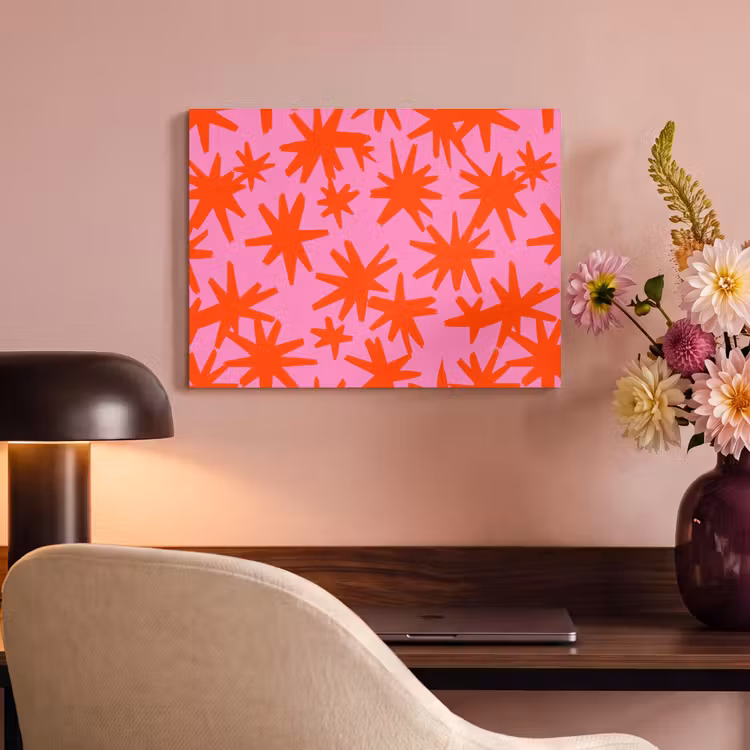 Akoestisch schilderij - Modern - Sterren - Roze — 4