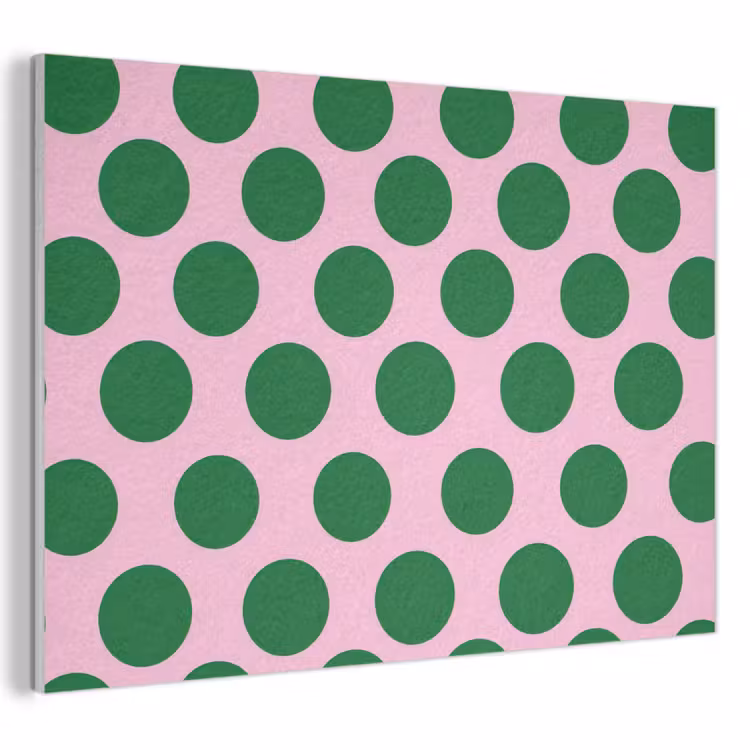 Akoestisch schilderij - Polkadots - Patroon - Groen — 1