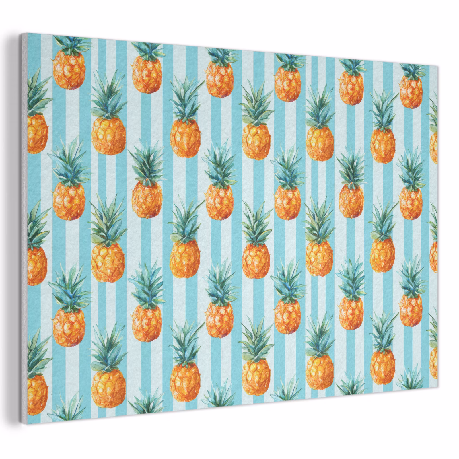 Akoestisch schilderij - Ananas - Strepen - Groen — 1