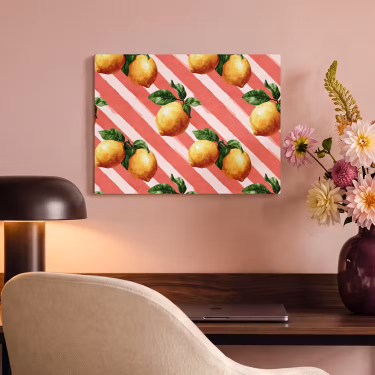Akoestisch schilderij - Citroen - Geïllustreerd - Oranje — 4