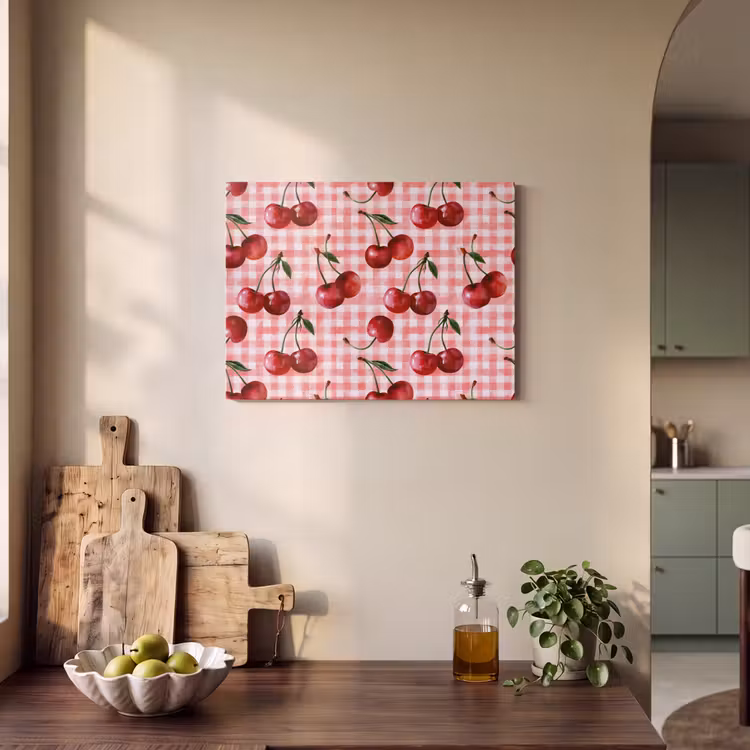 Akoestisch schilderij - Kersen - Blokken - Rood — 3