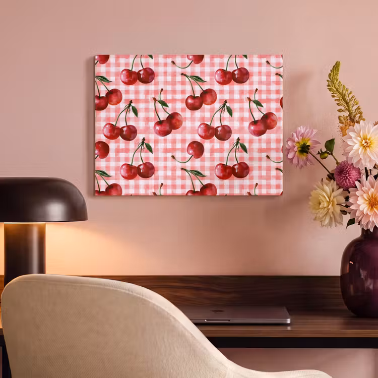 Akoestisch schilderij - Kersen - Blokken - Rood — 4