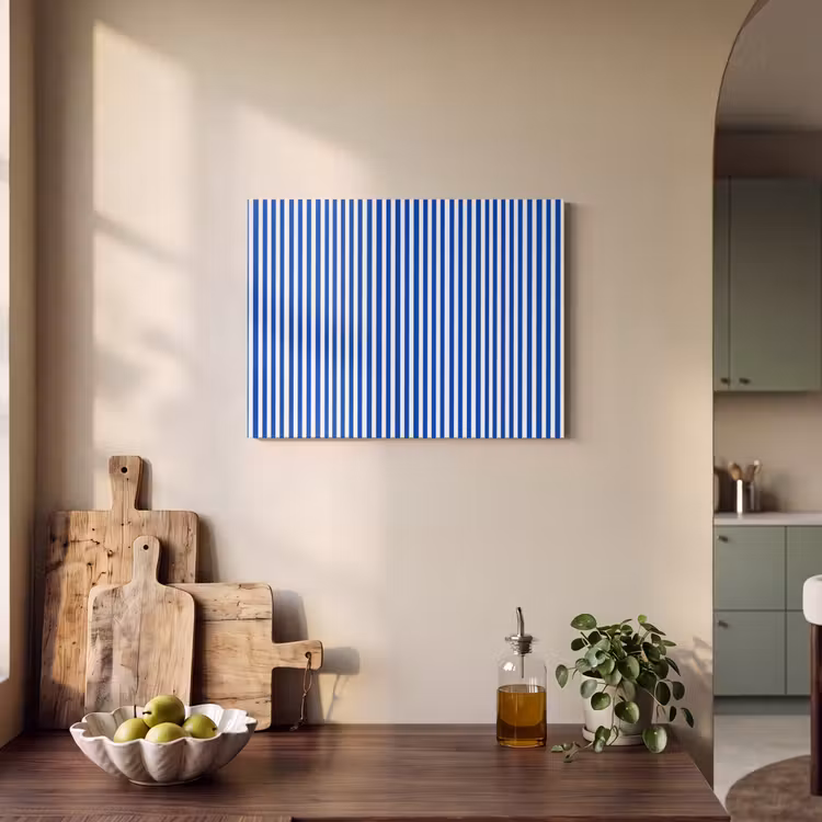 Akoestisch schilderij - Klassiek - Strepen - Blauw — 3