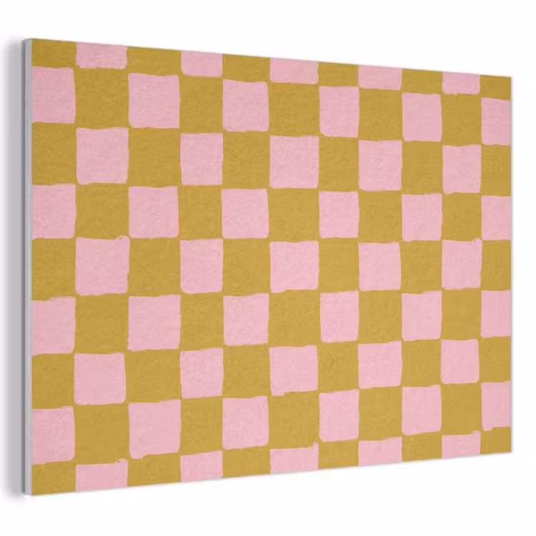 Akoestisch schilderij - Patroon - Vierkant - Roze — 1