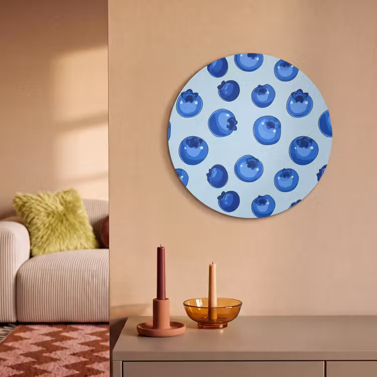 Akoestisch schilderij rond - Bessen - Modern - Blauw — 3