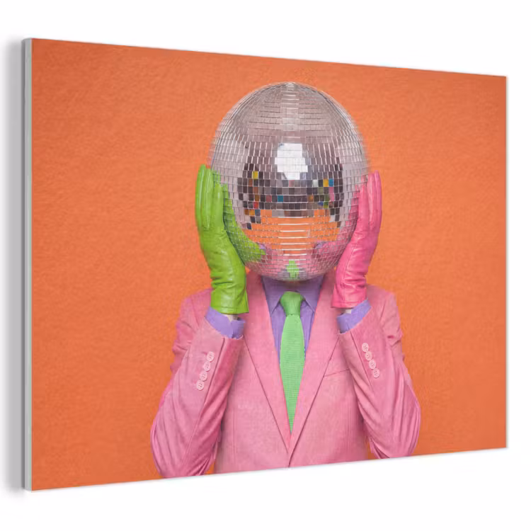 Akoestisch schilderij - Kunst - Disco bal - Kleurrijk - Modern - Studio — 1