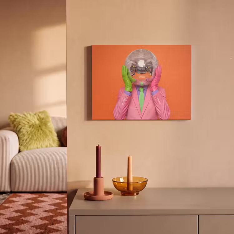 Akoestisch schilderij - Kunst - Disco bal - Kleurrijk - Modern - Studio — 2
