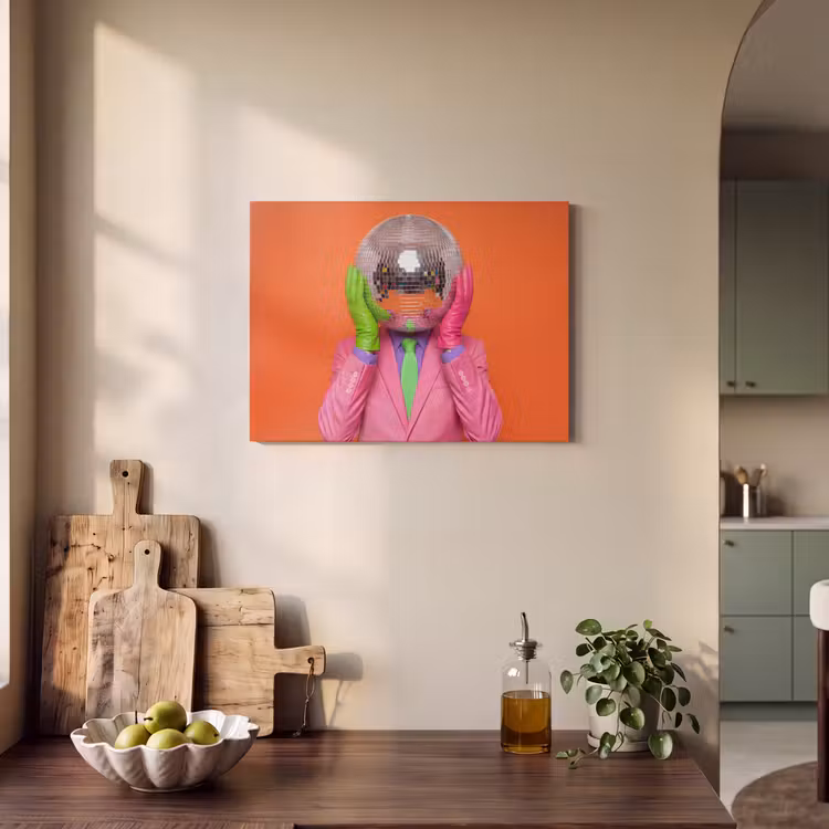 Akoestisch schilderij - Kunst - Disco bal - Kleurrijk - Modern - Studio — 3