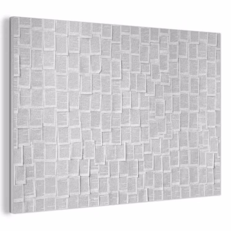 Akoestisch schilderij - Papier - Overlappend - Textuur - Modern - Wit — 1