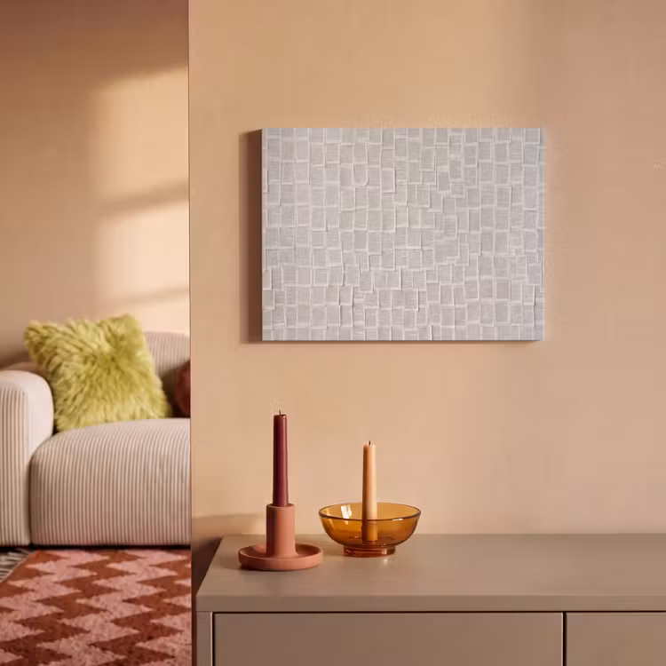 Akoestisch schilderij - Papier - Overlappend - Textuur - Modern - Wit — 2