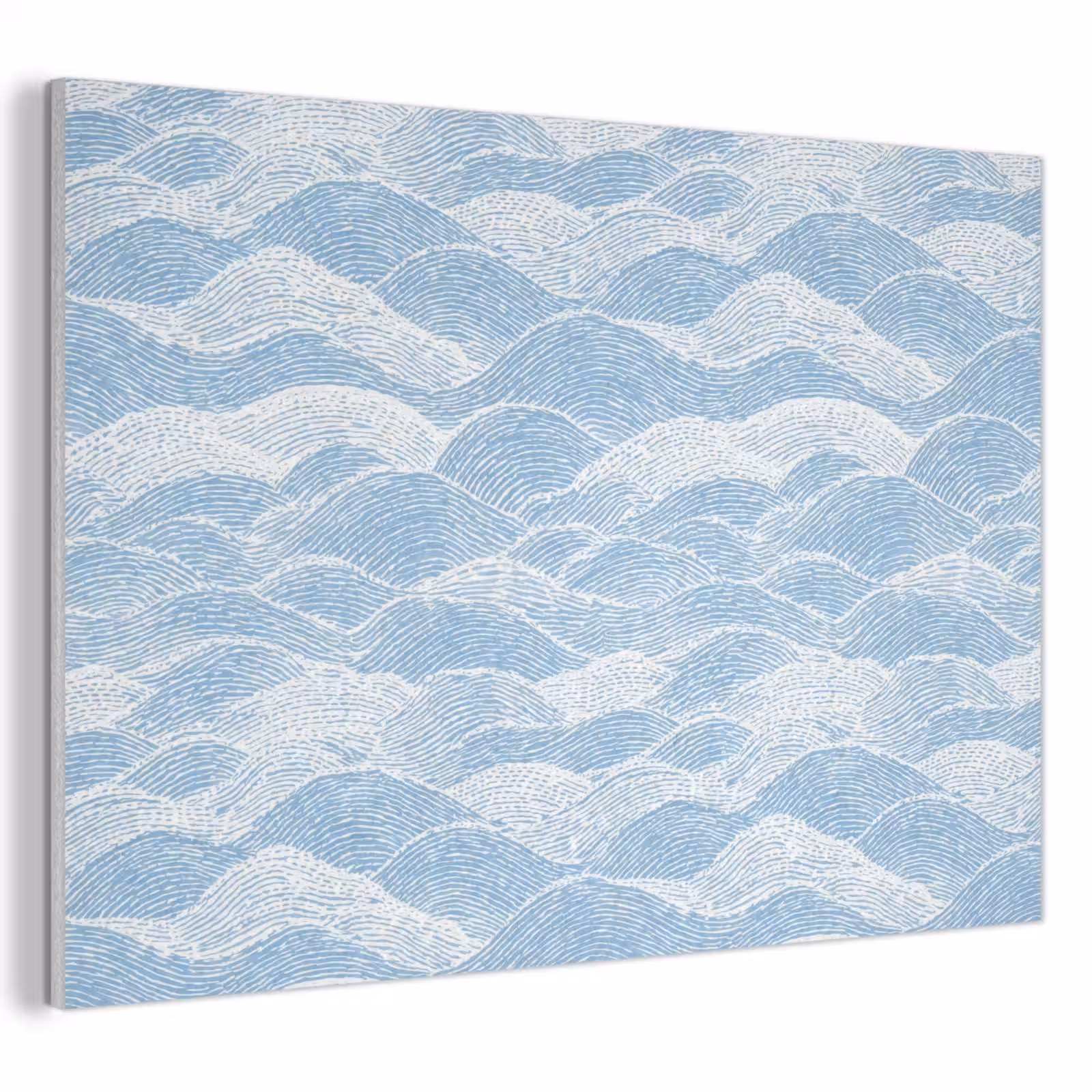 Akoestisch schilderij - Blauw - Wit - Golven - Getekend — 1