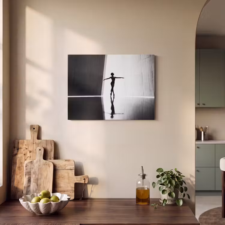 Akoestisch schilderij - Danser - Silhouette - Kunst - Modern - Zwart-wit — 3