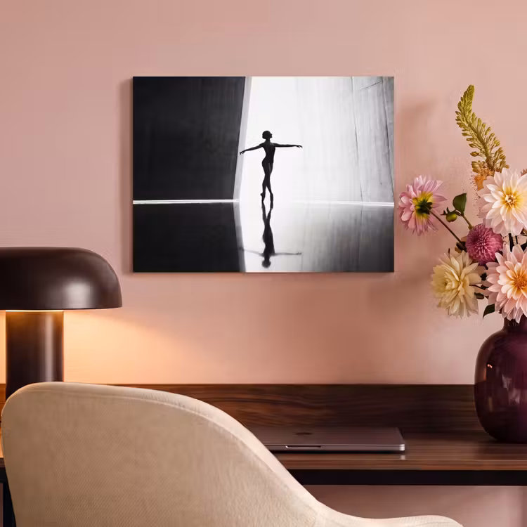 Akoestisch schilderij - Danser - Silhouette - Kunst - Modern - Zwart-wit — 4